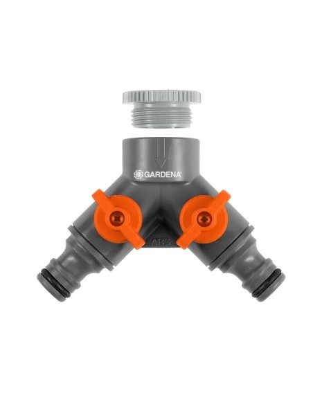 Adaptador Distribuidor Doble con Control Independiente | Riego Eficiente | Endanea Garden