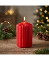 VELA PILAR RILLEA H100CM D7CM ROJA