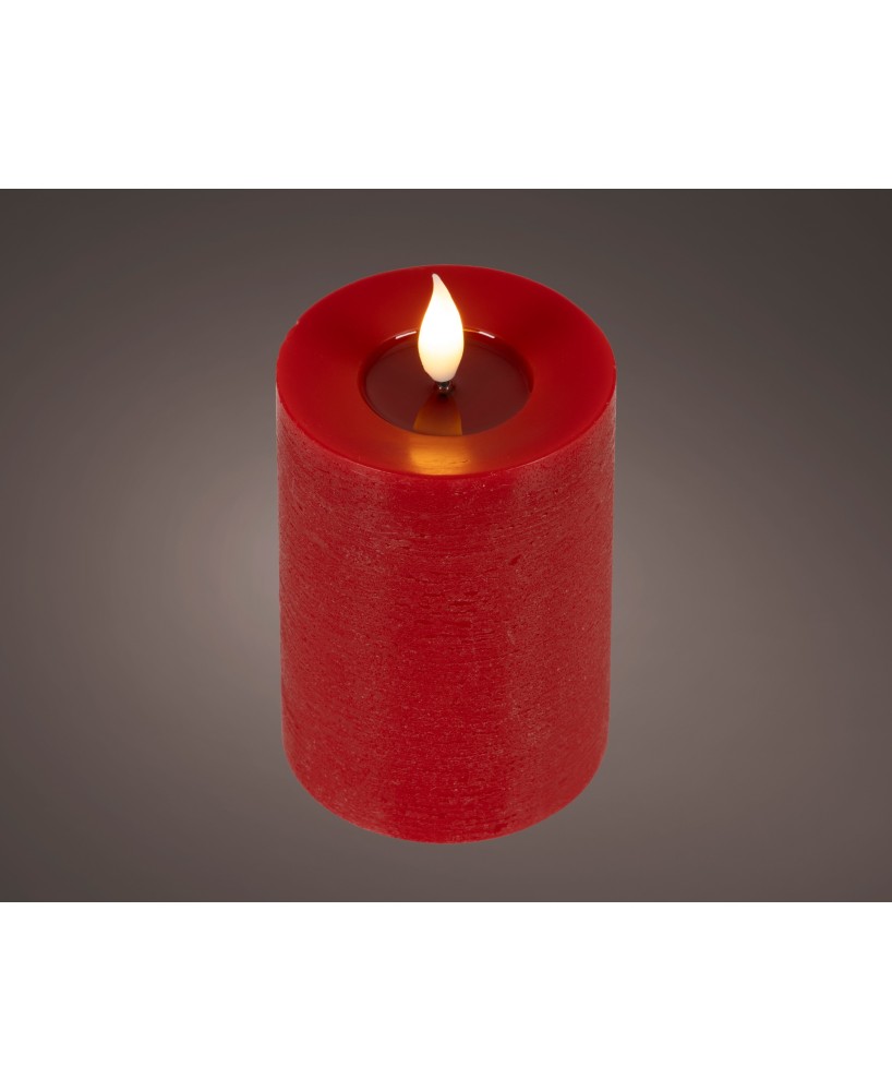 VELA LED ROJA /CALIDO D.7.5cm x H.6cm