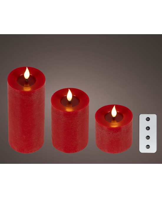 VELA LED ROJA /CALIDO D.7.5cm x H.6cm