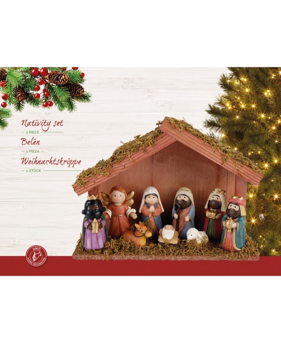 NACIMIENTO NAVIDEÑO PESEBRE  L26.2CM