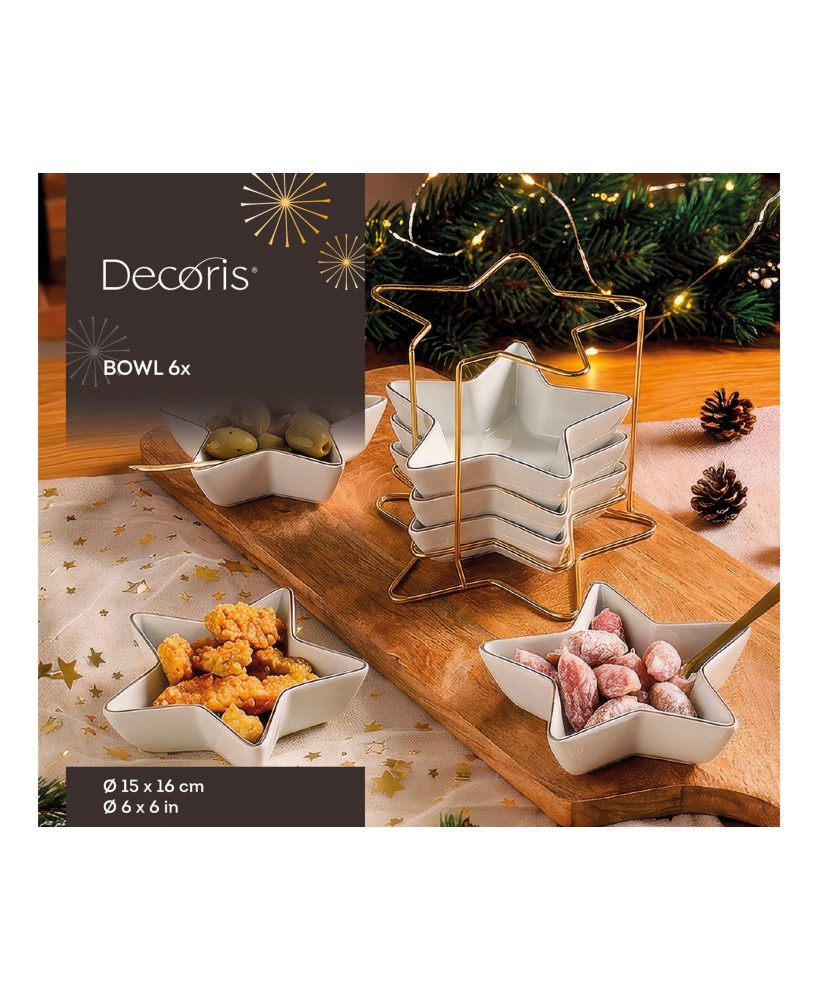 CUENCO PORCELANA NAVIDAD ESTRELLA L.15cm x W.15cm x H.17cm