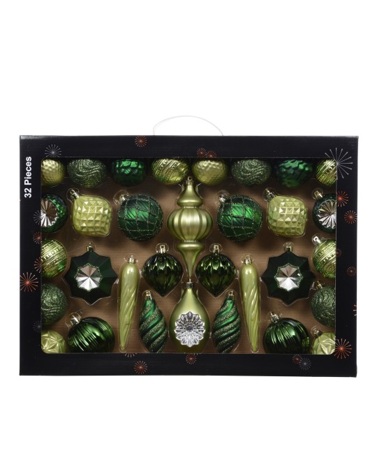 MIXBOX BOLAS NAVIDAD VERDESL.33.5cm x W.8cm x H.47.3cm