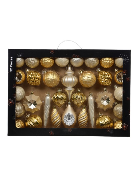 MIXBOX BOLAS NAVIDAD DORADAS L.33.5cm x W.8cm x H.47.3cm