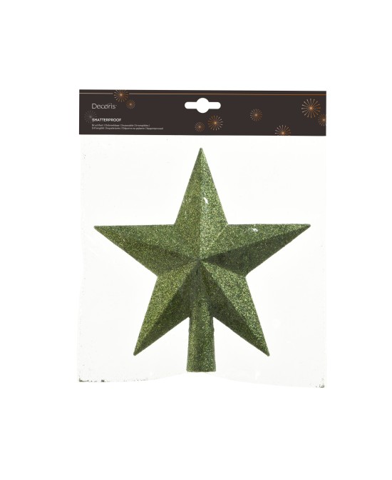 ESTRELLA GLITER  COPA PINO L.4.2cm x W.19cm x H.19cm VERDE