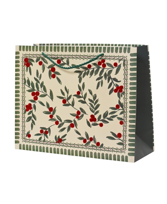 BOLSA PARA REGALO FRUTOS ROJOS L.42cm x W.12cm x H.30cm