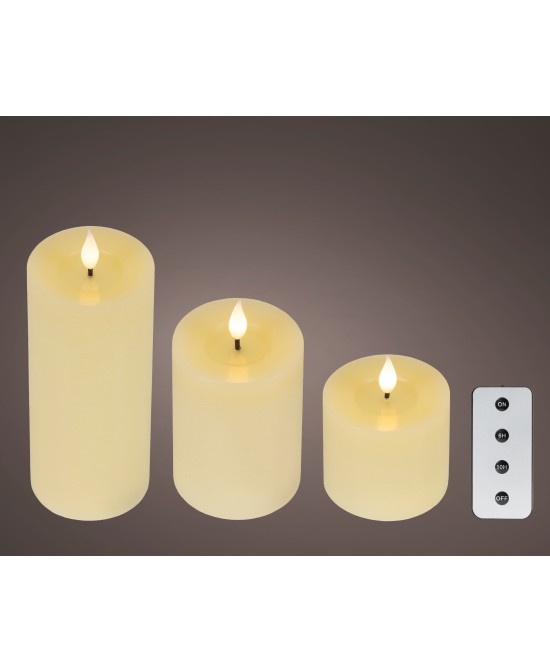 VELA LED CREMA/CALIDO D.7.5cm x H.20cm