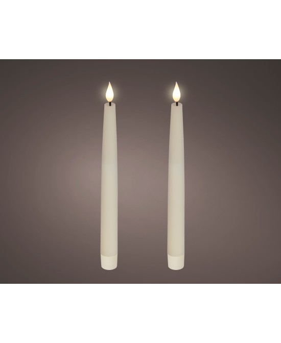 VELA LED CREMA/CALIDO D.2.2cm x H.24.5cm