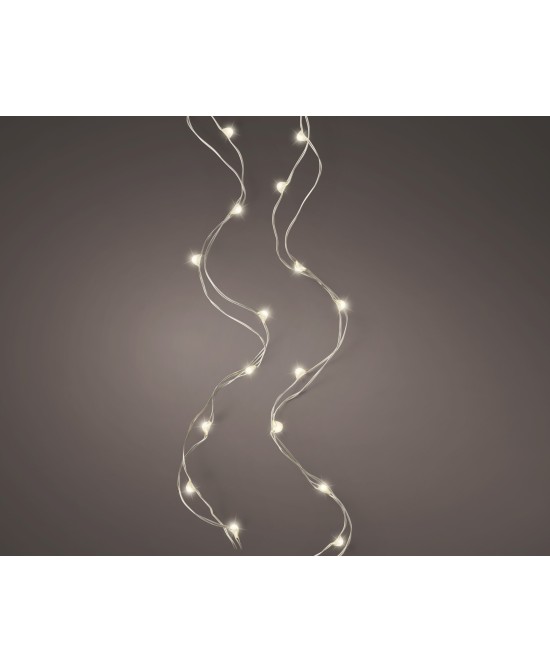 Lona Paisaje MicroLED 295 cm Blanco Cálido con Acabado Plata para Decoración Interior y Exterior