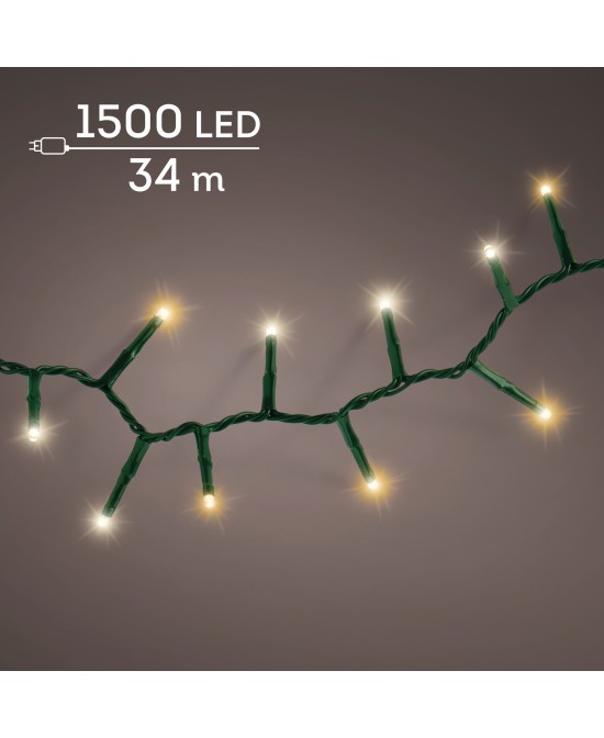 Guirnalda LED Luz Parpadeante 3400 cm Iluminación Decorativa Interior y Exterior
