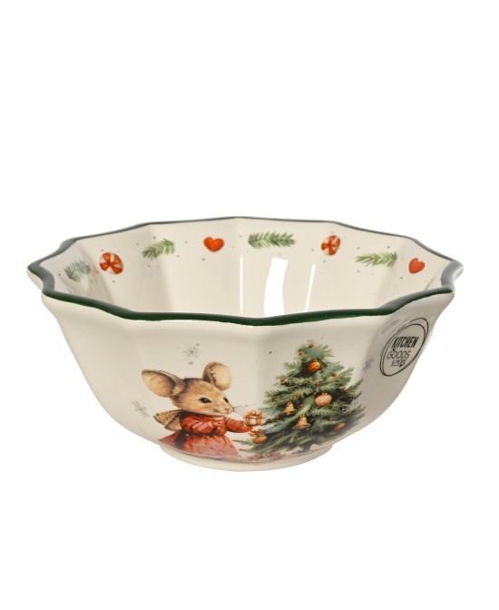 BOWL NAVIDAD RATONCITO D.16.5cm x H.6cm