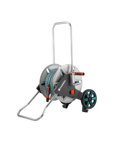 Carro Metal para Manguera Gardena Endanea Garden  Organizador resistente y móvil

