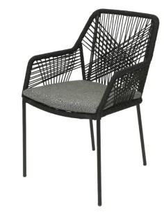 Silla Sevilla Negra  Diseño elegante y resistente para interiores y exteriores

