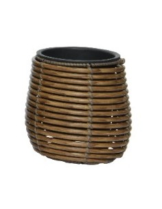 MACETERO JOLIE MIMBRE REDONDO 17X17CM