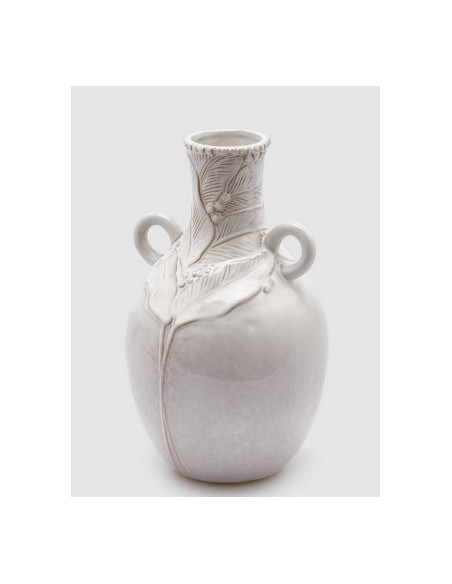 VASO AMISH ANFORA BLANCO 25.5X15CM