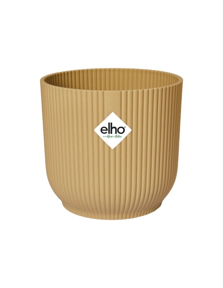 Maceta Vibes Fold Redondo 16 cm Amarillo  Estilo y Durabilidad para Plantas | Endanea Garden