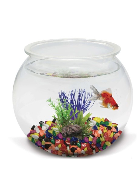Pecera Plástica Redonda 21cm 4L - Ideal para Peces Pequeños | Endanea Mascotas