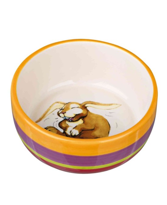 COMEDERO CERAM HAMSTER 80ML/8CM COLORES CRE