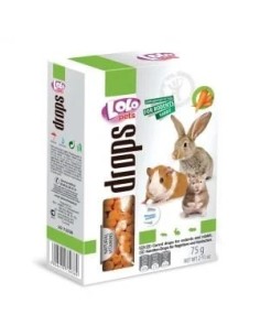 Drops de Frutas del Bosque 75 gr snack para roedores y mascotas pequeñas