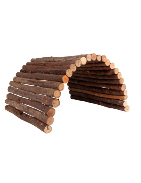 Puente Flexible Natural Living 51x30 cm para Roedores  Madera Natural y Seguro

