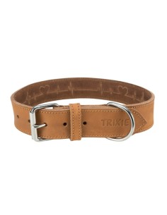 COLLAR PIEL RUSTIC MARRON L-XL