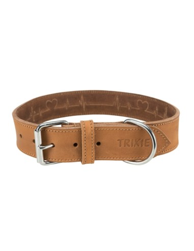 COLLAR PIEL RUSTIC MARRON L-XL