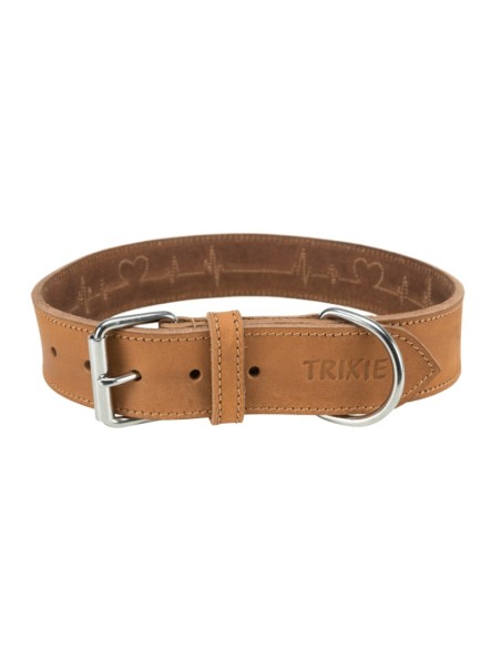 COLLAR PIEL RUSTIC MARRON L-XL