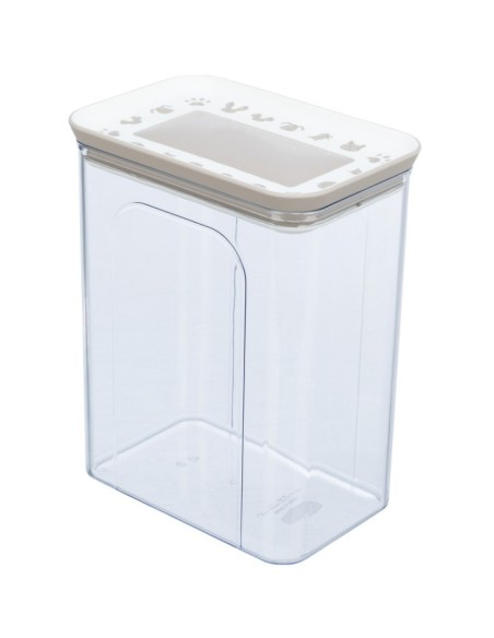 TARRO ALIMENTO SNACK PLASTICO 1.5L 12X17.5CM BLANCO