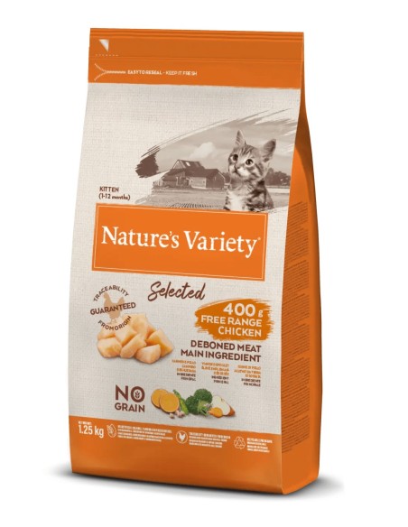 Alimento para Gatitos Selected Cat Pollo de Libre Pastoreo 1,25 kg | Endanea Mascotas