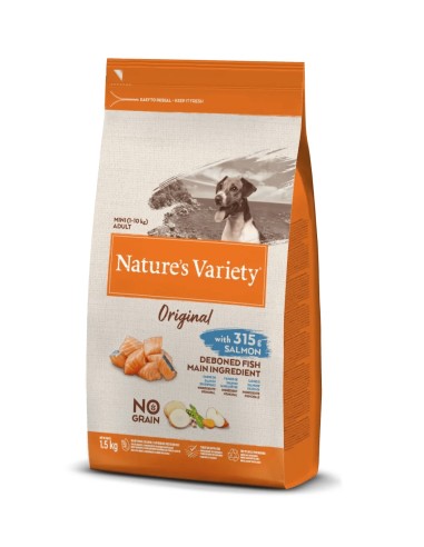 Original Dog Adult Mini Salmon No Grain 1.5kg | Alimento Premium para Perros Pequeños