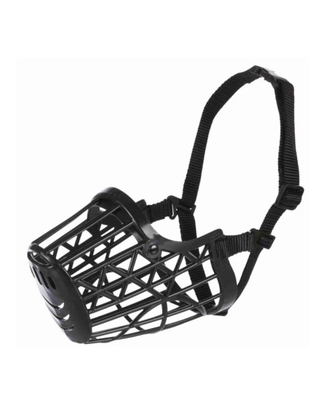 Bozal Plástico Cinta Nylon Negro XS 15 cm para Perros Pequeños Endanea Mascotas