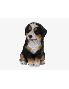 Figura Cachorro Sentado Decorativa Resistente para Jardín y Hogar