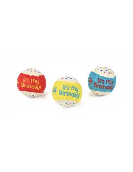 PARTY PELOTA TENIS 3PCS 6,5 CM