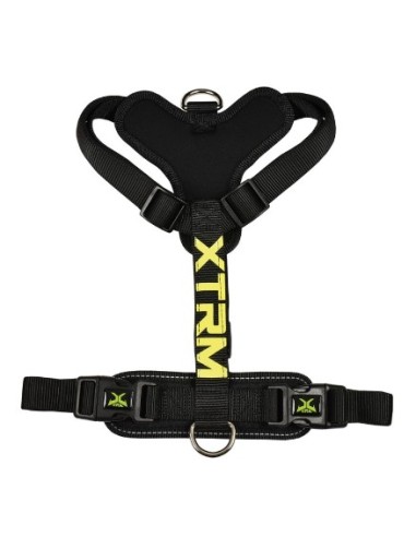 Arnés XS-TRM Cronos Neon Flash Negro 15mmx35-60cm | Seguro y Ajustable para Perros Pequeños