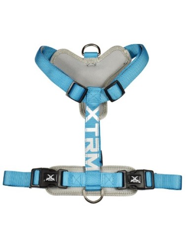 Arnés X/TRM Cronos Neon Flash Azul 20mmx46-75cm | Arnés Ajustable para Perros Medianos