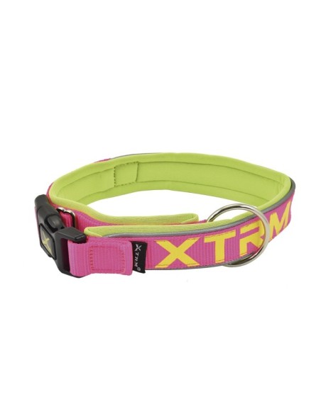 Collar X-TRM Neon Flash Fucsia 15mmx25-35cm | Collar Ajustable para Perros Pequeños