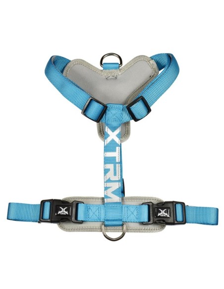 Arnés X-TRM Cronos Neon Flash Azul 15mmx35-60cm | Arnés Seguro para Perros Medianos