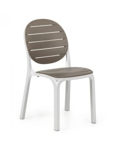 Silla Erica Blanco-Tortora  Diseño moderno y comodidad para exteriores

