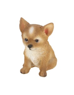 Figura Cachorro Perro Sentado decoración realista para hogar y jardín