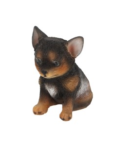 Figura Cachorro Perro Sentado decoración realista para hogar y jardín 2
