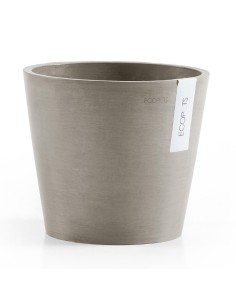 Tiesto Amsterdam 20 cm Taupe  Elegancia y Resistencia para Interior y Exterior

