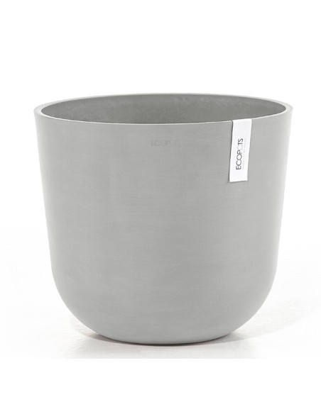 Tiesto Oslo 35 White Grey  Macetero Elegante y Resistente para Jardín y Terraza