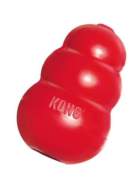 KONG Rojo S para Perros Pequeños | Juguete Resistente y Rellenable - Endanea Mascotas