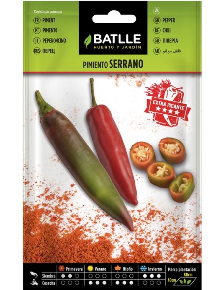 Semillas de Pimiento Serrano | Cultivo Fácil y Sabor Picante | Endanea Garden