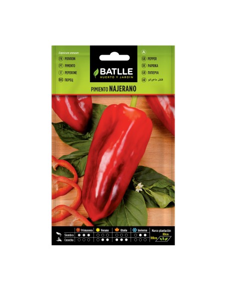 Semillas Pimiento Najerano  Cultiva Pimientos Dulces y Carnosos | Endanea Garden