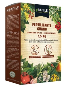 Fertilizante Guano 1.5KG Orgánico  Guano de Murciélago para Jardín y Huerto

