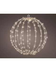 BOLA METAL LED 28CM BLANCO/CALIDO