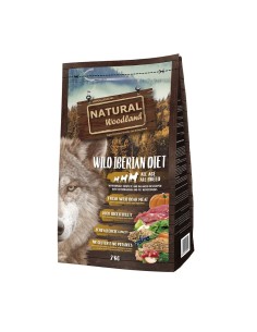Natural Woodland Wild Iberian Diet 2kg  Alimento natural premium para perros y gatos de todas las razas y edades