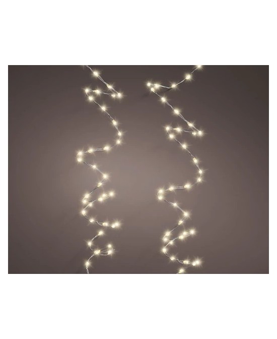 Guirnalda Micro LED 600 cm Color Plata | Iluminación Decorativa Interior y Exterior