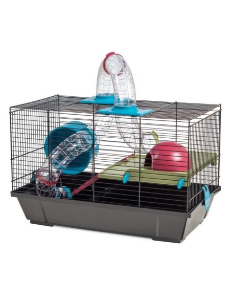 JAULA HAMSTER 938 NEGRA PLEGABLE